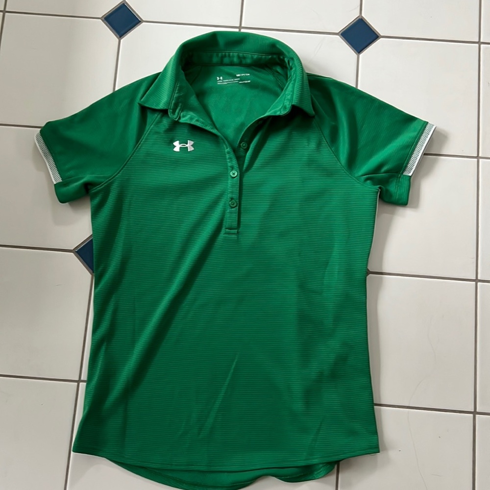 Green Nike golf shirt